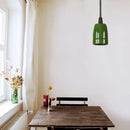 GobekUsa Retro Style Mini Hanging Pendant Light - Adjustable Cord, Black/Red Ceramic Ceiling Fixture