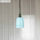 GobekUsa Retro Style Mini Hanging Pendant Light - Adjustable Cord, Black/Red Ceramic Ceiling Fixture