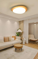GobekUsa Retro-Style Walnut Acrylic Ceiling Light