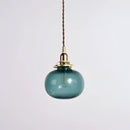 GobekUsa Brass Glass Pendant Chandelier, Retro Design, E27, Bedroom Bar Hanging Light