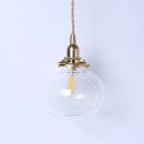 GobekUsa Brass Glass Pendant Chandelier, Retro Design, E27, Bedroom Bar Hanging Light