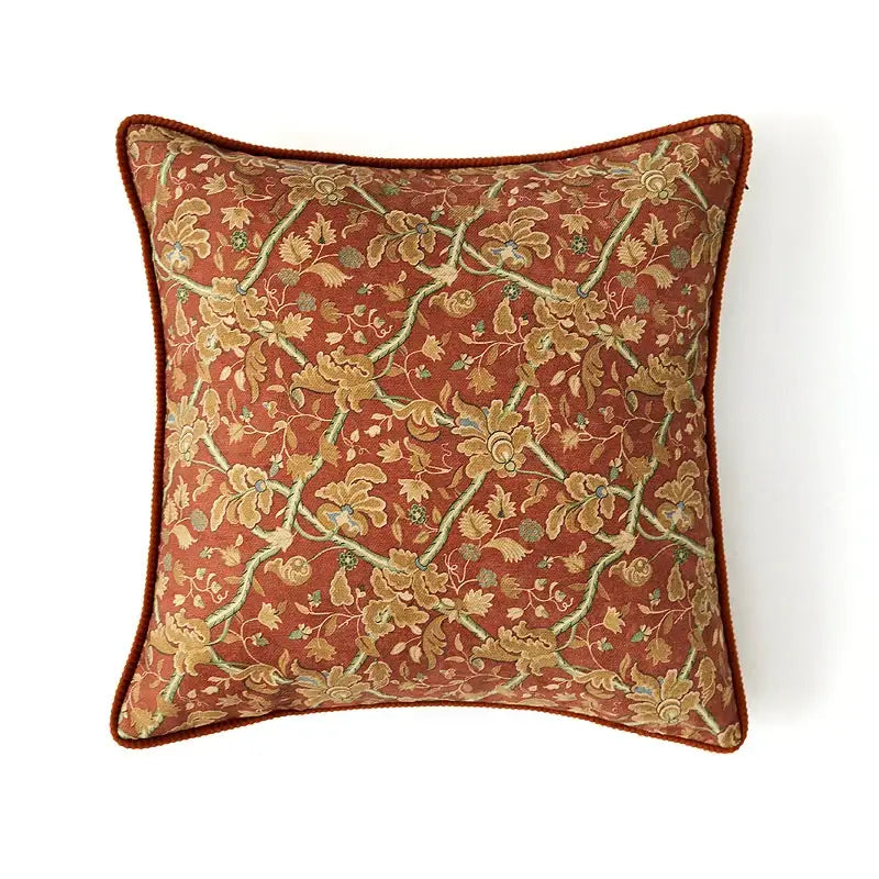 GobekUsa American Luxe Retro Cushion Covers: Original Design Throw Pillow Case for Sofa, installed in a room