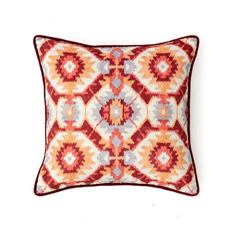 GobekUsa American Luxe Retro Cushion Covers: Original Design Throw Pillow Case for Sofa, installed in a room