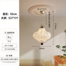 Fabric Pendant Light Wabi-Sabi Retro LED E27 Hanging Lamp For Living Room Decor And Ambience