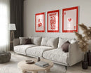 GobekUsa Retro Wall Art Posters Set - Luck Queen Ace