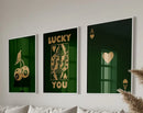 GobekUsa Retro Wall Art Posters Set - Luck Queen Ace