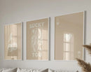 GobekUsa Retro Wall Art Posters Set - Luck Queen Ace