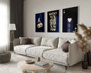 GobekUsa Retro Wall Art Posters Set - Luck Queen Ace