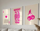 GobekUsa Retro Wall Art Posters Set - Luck Queen Ace