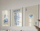 GobekUsa Retro Wall Art Posters Set - Luck Queen Ace