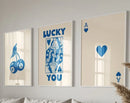 GobekUsa Retro Wall Art Posters Set - Luck Queen Ace