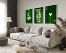 Retro beige & brown wall art posters set living room decor by Decorbites