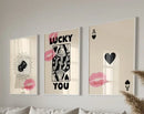 Retro beige & brown wall art posters set living room decor by Decorbites