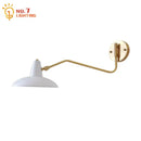 GobekUsa Copper Swing Arm Wall Lamp LED E27 Retro Telescopic Bedside Living Room