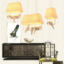 GobekUsa Bird Cage Chandelier: Resin Retro Luminaria Pendant Lamp for Dining Room, Bedroom, Kitchen Island