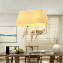 GobekUsa Bird Cage Chandelier: Resin Retro Luminaria Pendant Lamp for Dining Room, Bedroom, Kitchen Island