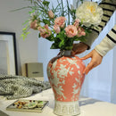GobekUsa Blue White Porcelain Vase Retro Floral Arrangement Home Decor Ceramic Handicraft
