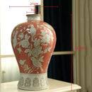 GobekUsa Blue White Porcelain Vase Retro Floral Arrangement Home Decor Ceramic Handicraft