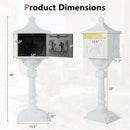 Retro Cast Aluminum Mailbox Security Postal Letter Box with Baffle Door by DirectDeals