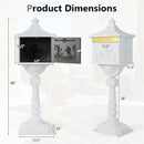 Retro Cast Aluminum Mailbox Security Postal Letter Box with Baffle Door by LJGDeals