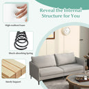 Modern 76 Inch Loveseat Sofa Couch for Apartment Dorm with Metal Legs-Gray by LJGDeals