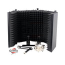 Studio Microphone Soundproofing Acoustic Foam Panel by GRIFFIN - Soundproof Filter - Sound Diffusion Mic Booth Shield, Absorbing Isolation Diffuser by GeekStands.com