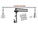 GRIFFIN - Crank Up Triangle Light Truss System - DJ Booth Trussing Stand Kit for Light Cans & Speakers - Pro Audio Lighting Stage Platform Package