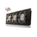 GRIFFIN Rackmount Cooling Fan - 3U Ultra-Quiet Triple Exhaust Fans, Keep Studio Audio Equipment Gear Cool - Rack Mount on Network IT System Server