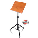 Wood Sheet Music Stand by GRIFFIN-Portable Musical Instrument Accessory for Conductors, Violin, Clarinet, Guitar & Other Players Folding Tripod by GeekStands.com
