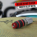 GRIFFIN Hi-Hat Clutch Mount Deluxe Version | Alloy Metal Speed Threads | Universal Holder to Fit Most Hi-Hat Cymbals, Rods & Hihat Stands | Red locking Nut by GeekStands.com