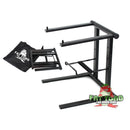 Folding DJ Laptop Stand with Sub-tray Shelf by FAT TOAD - Pro Audio Computer Table Top Rack Stand Mount for iPads, Mixer Controller & Tablets PC Gear