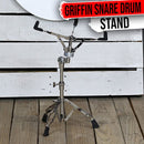 Snare Drum Stand by GRIFFIN | Deluxe Percussion Hardware Base Kit | Double Braced, Light Weight Mount for Standard Snares, Tom Drums & Practice Pad | Slip-Proof Gear Tilter & Clamp Style Basket Holder