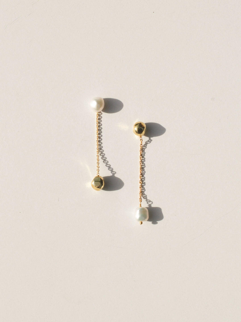 Reverse Pearl Earrings
