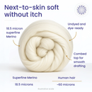Superfine Merino Wool | 18.5 Micron Combed Top by Revolution Fibers