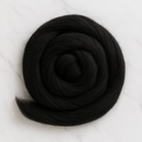 Black Merino Wool Carded Sliver | 19 Micron Dyed Wool by Revolution Fibers