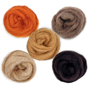 Autumn Harvest Carded Corriedale Wool Sliver Variety Pack by Revolution Fibers