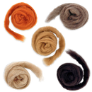 Autumn Harvest Carded Corriedale Wool Sliver Variety Pack by Revolution Fibers