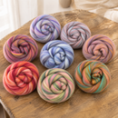 Bambino Range Roving (8 Ounces) | Tonal Blend of 85% Dyed Merino and 15% Dyed Bamboo