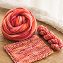 Bambino Range Roving (8 Ounces) | Tonal Blend of 85% Dyed Merino and 15% Dyed Bamboo