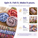 Bambino Range Roving (8 Ounces) | Tonal Blend of 85% Dyed Merino and 15% Dyed Bamboo