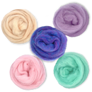 Fairytale Pastels Carded Corriedale Wool Sliver Variety Pack by Revolution Fibers