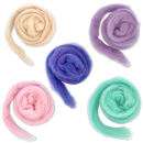 Fairytale Pastels Carded Corriedale Wool Sliver Variety Pack by Revolution Fibers