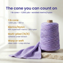 Revolution Fibers Heritage Yarn Worsted 1 lb Weaving Cones | 80% Superwash Merino Wool and 20% Nylon Blend by Revolution Fibers