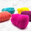 Retro Pop Carded Corriedale Wool Sliver Variety Pack by Revolution Fibers