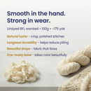 Blue Faced Leicester Worsted Weight Yarn | Undyed 100 Gram Skein | ~175 Yards by Revolution Fibers