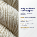 Blue Faced Leicester Worsted Weight Yarn | Undyed 100 Gram Skein | ~175 Yards by Revolution Fibers