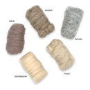 Woodland Neutrals Carded Corriedale Wool Sliver Variety Pack by Revolution Fibers