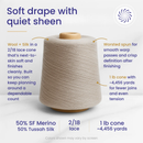 Revolution Fibers Zephira Wool-Silk 1lb Cones | 2/18 Lace Weight Yarn | 50% Superfine Merino Wool & 50% Tussah Silk by Revolution Fibers