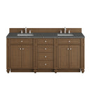 James Martin Bristol 72" Double Bathroom Vanity, Saddle Brown