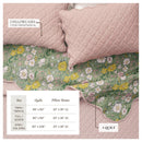 Floral Print & Scalloped Cotton Quilt Set - Gwen Collection by Great Bay Home